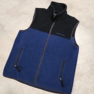 VTG 90s Abercrombie & Fitch A&F Mens M Medium Full Zip Fleece‎ Vest Jacket Black